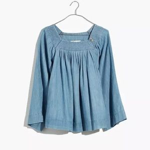 Madewell Denim Square-Neck Top